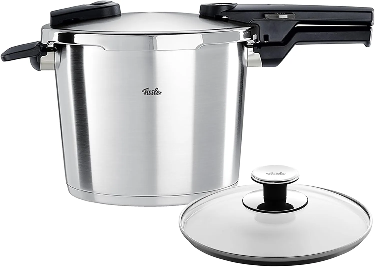 Fissler Vitaquick Premium Pressure Cooker Set, 6.3 Quart and Glass Lid