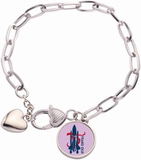 Five Digit Age Rocket Art Deco Fashion Heart Chain Bracelet Jewelry Charm Fashion