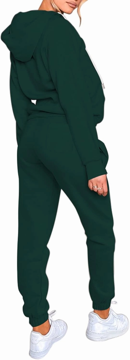 Fixmatti Womens Tracksuit Zip Up Hoodie Sweatsuits 2 Pieces Jogger Sets with Pockets
