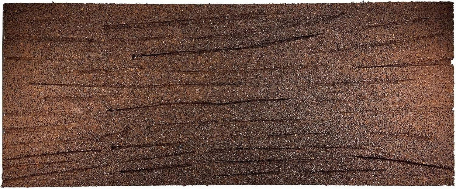 Flexon Railroad Tie Stepping Stones, Set of 3, Durable Recycled Rubber, Brown, Ideal for Patios, Walkways, and Garden Decoration