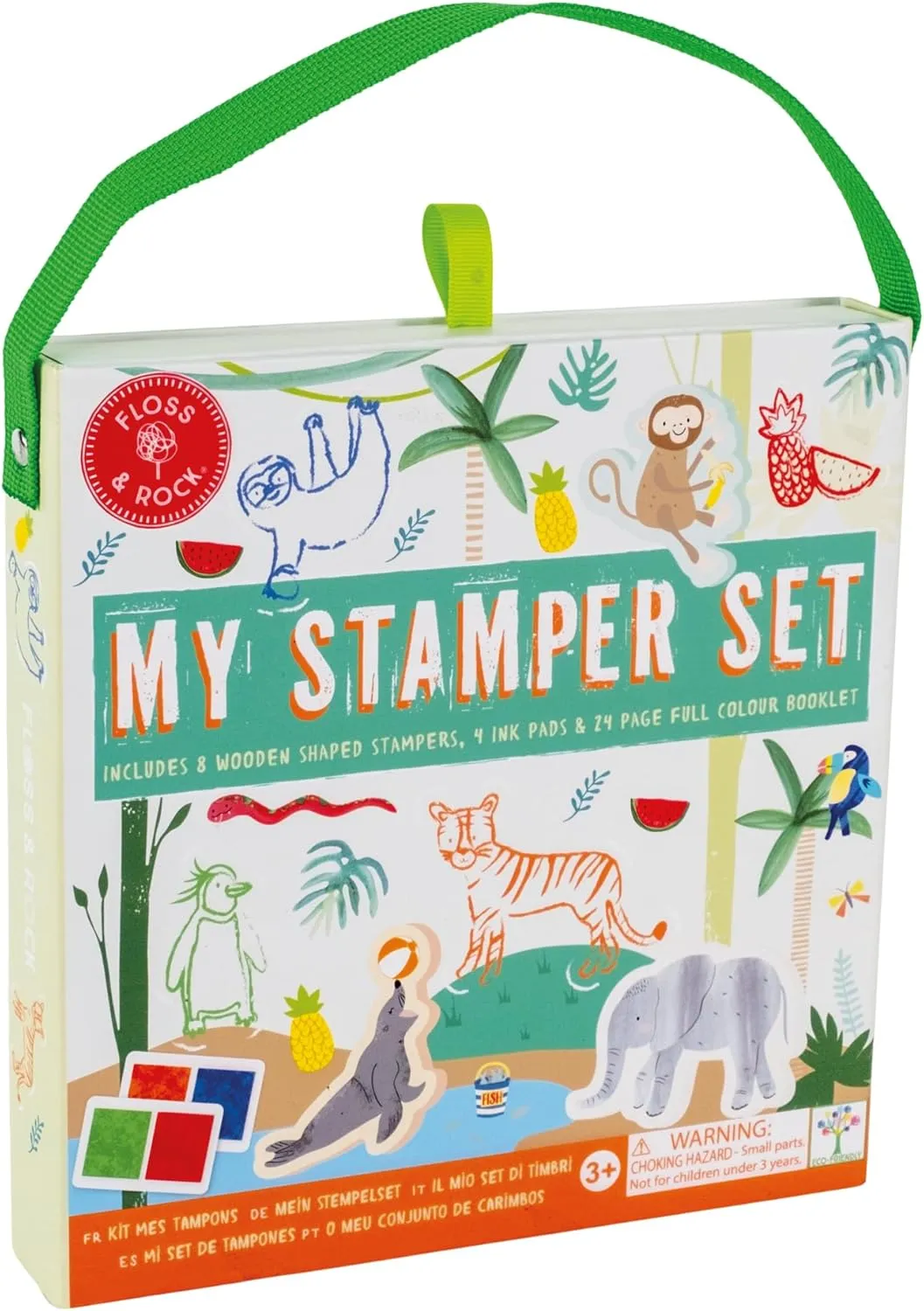 Floss and Rock My Stamper Set, Jungle, 7.79-inches Length, Educational Activities for Kids, 48P6033