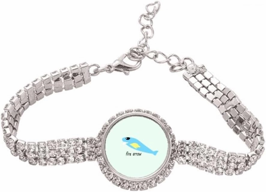 Fly Fish Rockets Art Deco Fashion Tennis Chain Anklet Bracelet Diamond Jewelry
