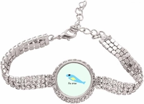 Fly Fish Rockets Art Deco Fashion Tennis Chain Anklet Bracelet Diamond Jewelry