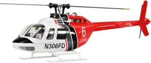 FLYWING RC Helicopter Model, Bell-206-V3 470-Class 2.4G 6CH Scale RC Military Airplane Model with H1 Flight Controller and GPS Positioning (RNP Version/Without Battery and Transmitter)