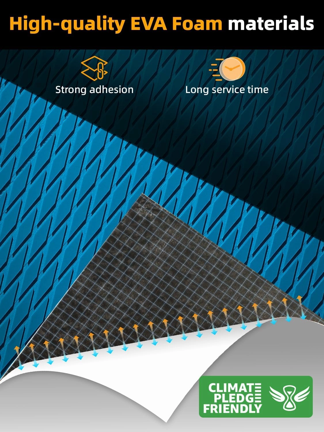 FOCEAN Boat Flooring EVA Foam Boat Decking Camo Marine Flooring Self-Adhesive Marine Mat for Motorboat RV Yacht Kayak 94.5" x 47.2"/23.6"/15.7"