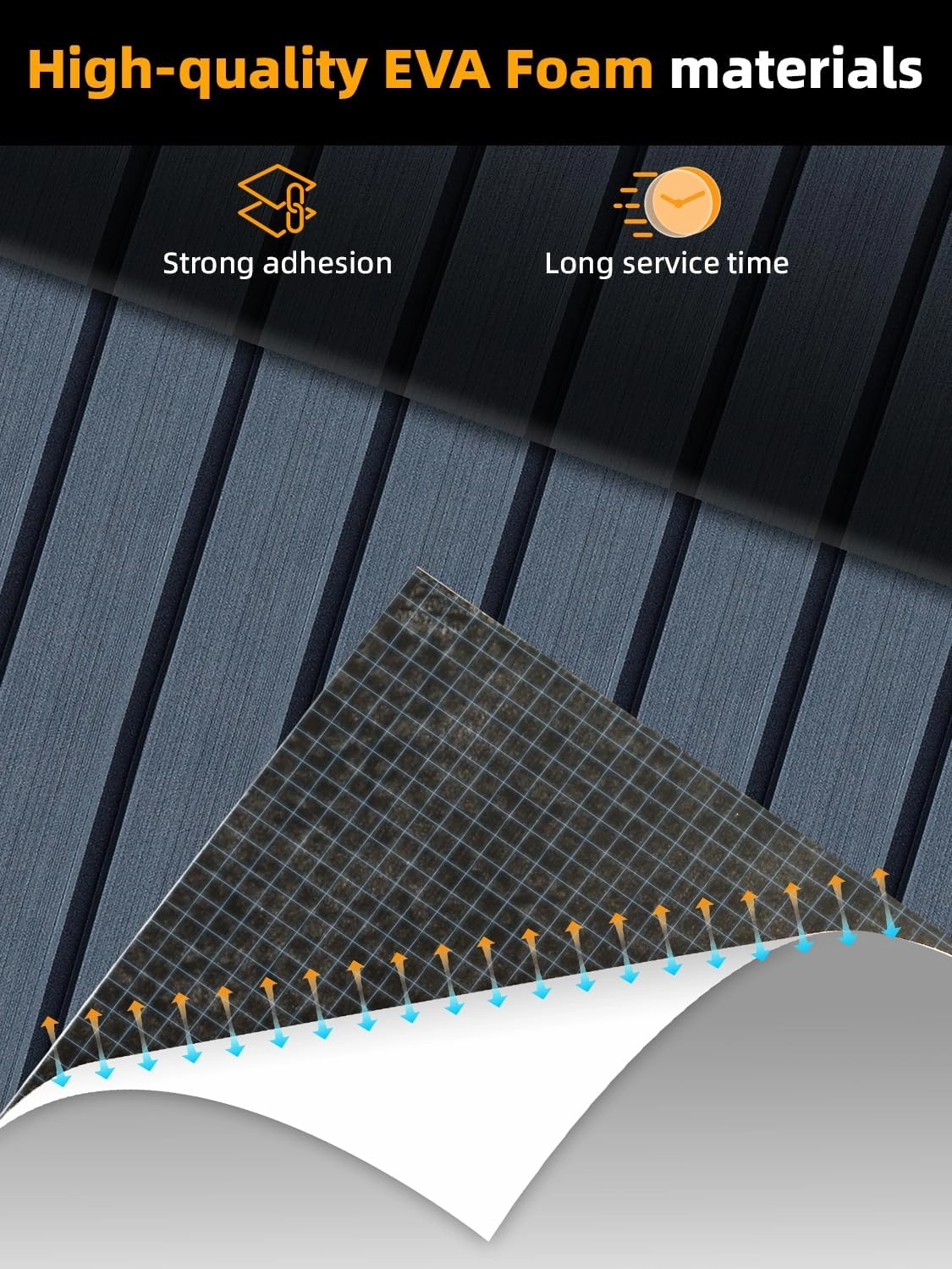 FOCEAN Boat Flooring EVA Foam Boat Decking Faux Teak Marine Flooring Boat Mat Boat Carpet Sheet for Motorboat RV Yacht Kayak Surfboard, 94.5"x 47.2"/35.4"/23.6"/15.7"