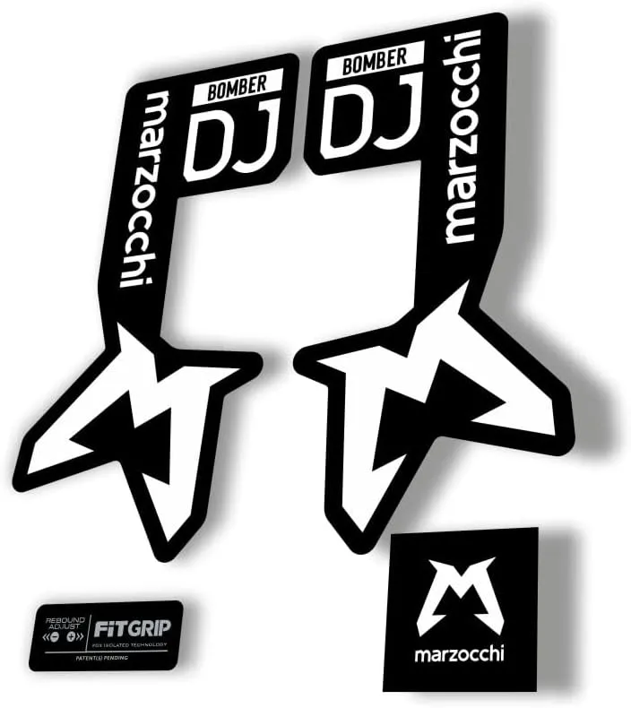 Fork Replacement Decal Sticker Compatibale for Marzocchi Bomber DJ 2025 Series White (Glossy)