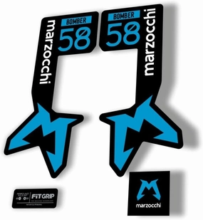 Fork Replacement Decal Sticker Compatibale for Marzocchi Bomber 58 2025 Series Blue (Matte)