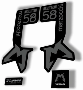 Fork Replacement Decal Sticker Compatibale for Marzocchi Bomber 58 2025 Series Gray (Glossy)