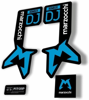 Fork Replacement Decal Sticker Compatibale for Marzocchi Bomber DJ 2025 Series Blue (Glossy)