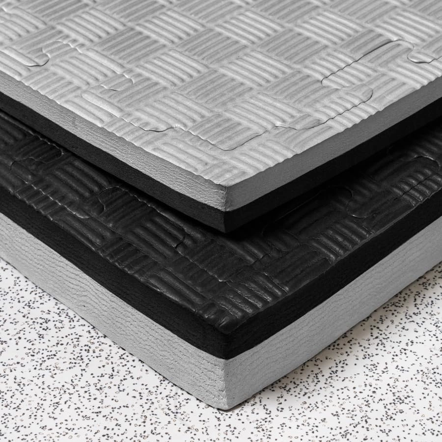 FORZA Reversible All-Purpose Foam Mats | Interlocking EVA & PE Foam Flooring for Martial Arts, Gyms, and Home Use – 0.8in & 1.6in Thickness