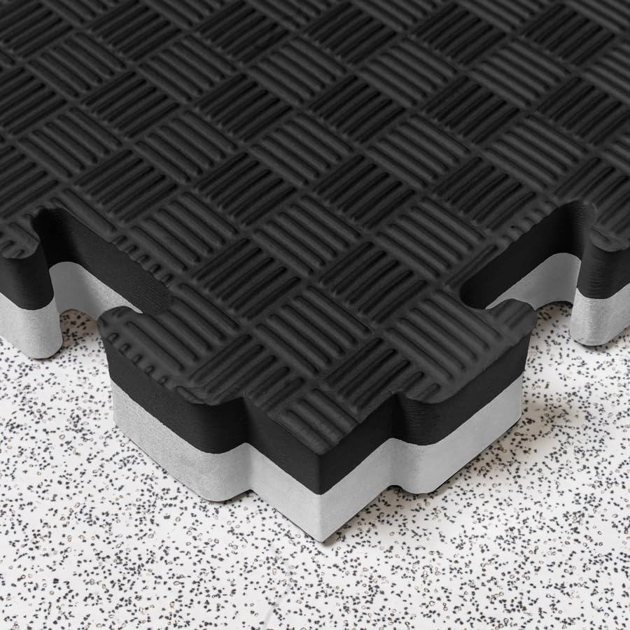 FORZA Reversible All-Purpose Foam Mats | Interlocking EVA & PE Foam Flooring for Martial Arts, Gyms, and Home Use – 0.8in & 1.6in Thickness