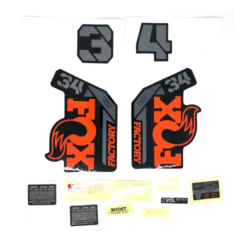 Fox Decal Kit Factory Series - 34mm 2021
