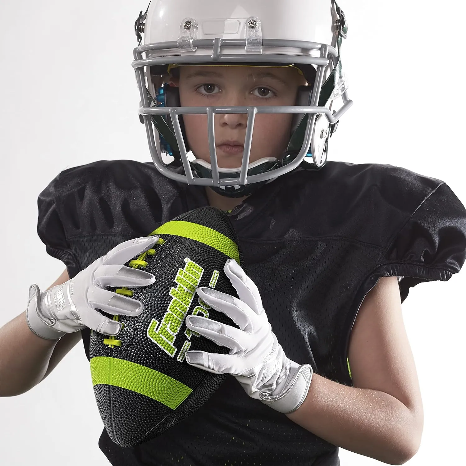Franklin Sports Kids Junior Grip-Rite Youth Junior Size Rubber Footballs - Peewee Kids Durable Outdoor Footballs - Single & Bulk Packs Available