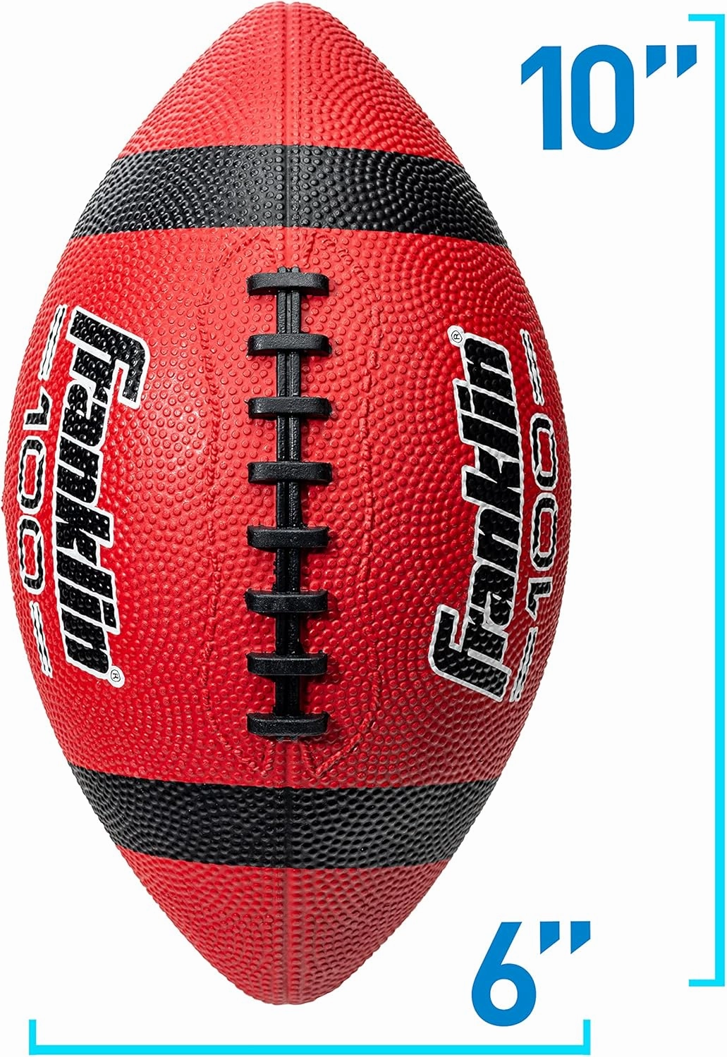 Franklin Sports Kids Junior Grip-Rite Youth Junior Size Rubber Footballs - Peewee Kids Durable Outdoor Footballs - Single & Bulk Packs Available