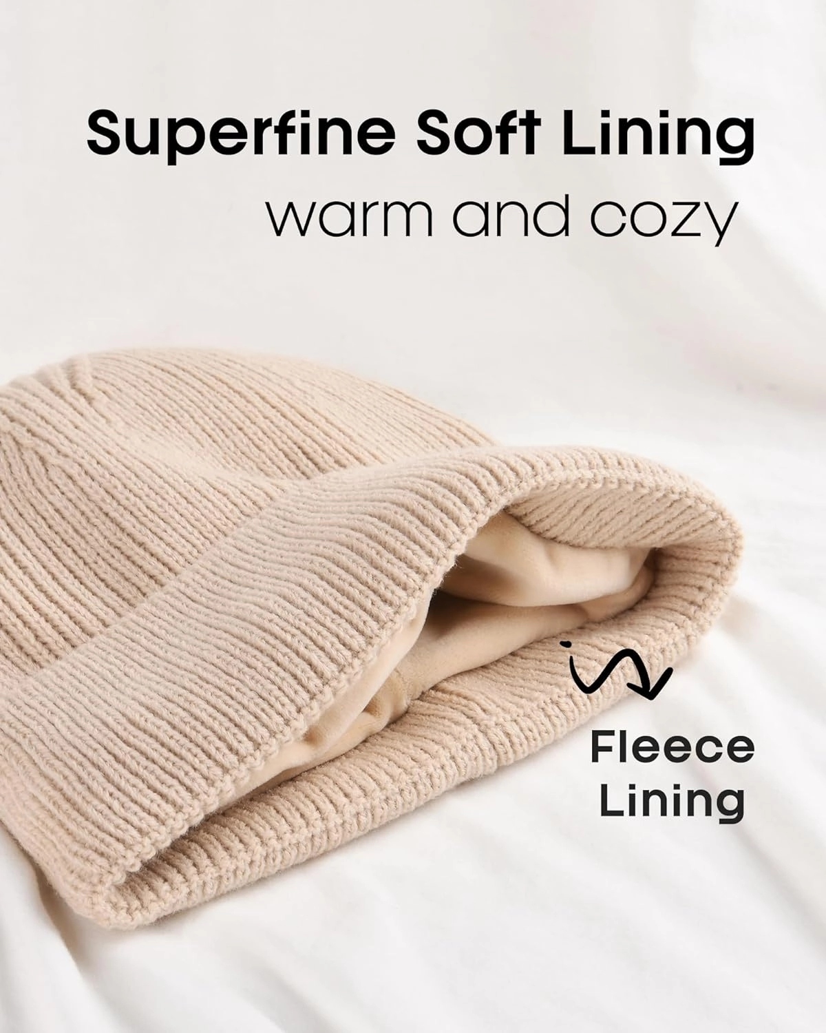 FURTALK Winter Knit Beanie Hat Sacrf Touch Screen Gloves Set Soft Fleece Lining Warm Beanie Unisex Winter Set