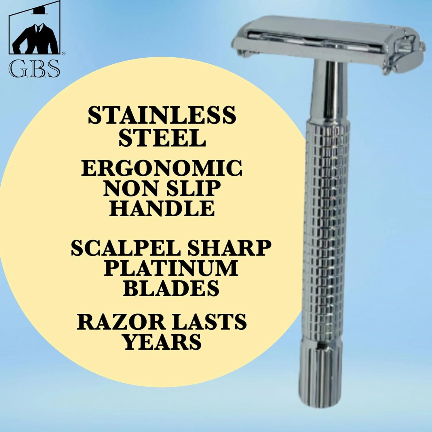 G.B.S Men’s Grooming Shaving kit For Wet Shaving Butterfly DE Safety Razor, Shaving Brush, Chrome Shaving Soap Bowl, Shaving Soap, Brush and Razor Stand With DE Blades