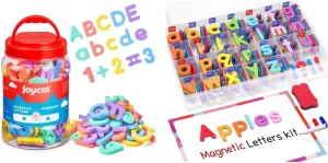 Gamenote Classroom Magnetic Alphabet Letters Kit 238 Pcs   JoyCat Magnetic Letters and Numbers, Uppercase & Lowercase, Math Symbols (78 PCS)