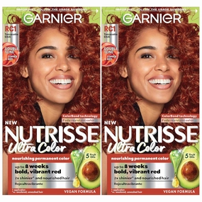 Garnier Hair Color Nutrisse Ultra Color Nourishing Creme, RC1 Medium Intense Copper Red (Terracotta Chili) Permanent Hair Dye, 2 Count (Packaging May Vary)