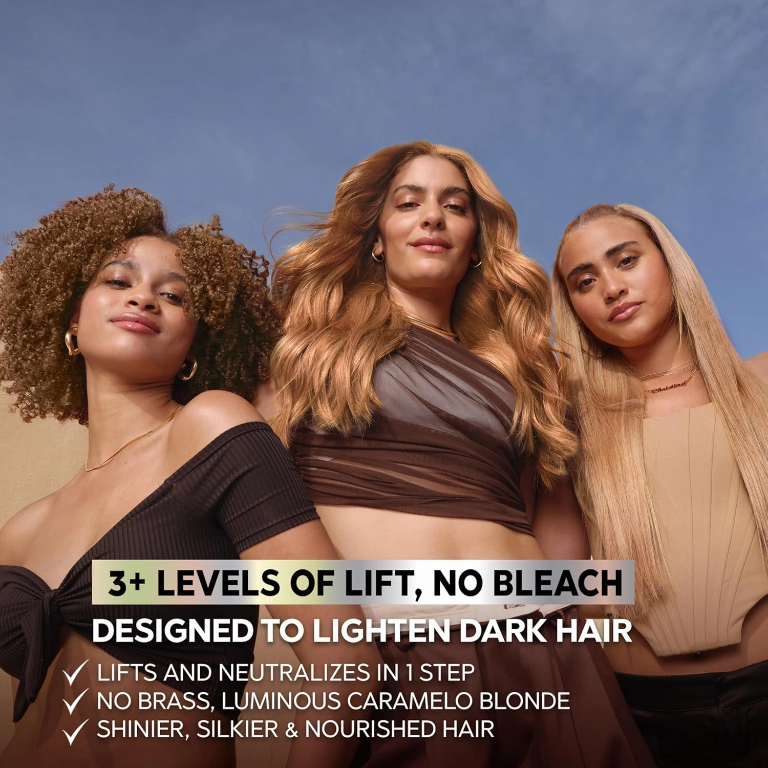 Garnier Nutrisse Ultra Color Nourishing Bold Permanent Hair Color Creme, LC1 Hi-Lift Light Brown (Salted Caramelo), Pack of 2, Hair Dye Kit for 8 Weeks of Bold Hair Color Even on Dark Bases