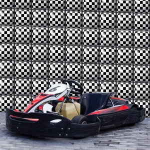 Gejoy 50 Pack Black and White Checkered Square Foil Balloons Wall 4D Checker Flag for Race Car Party Supplies 19 Inches Checkered Balloons Arch Kit for Racing Decor
