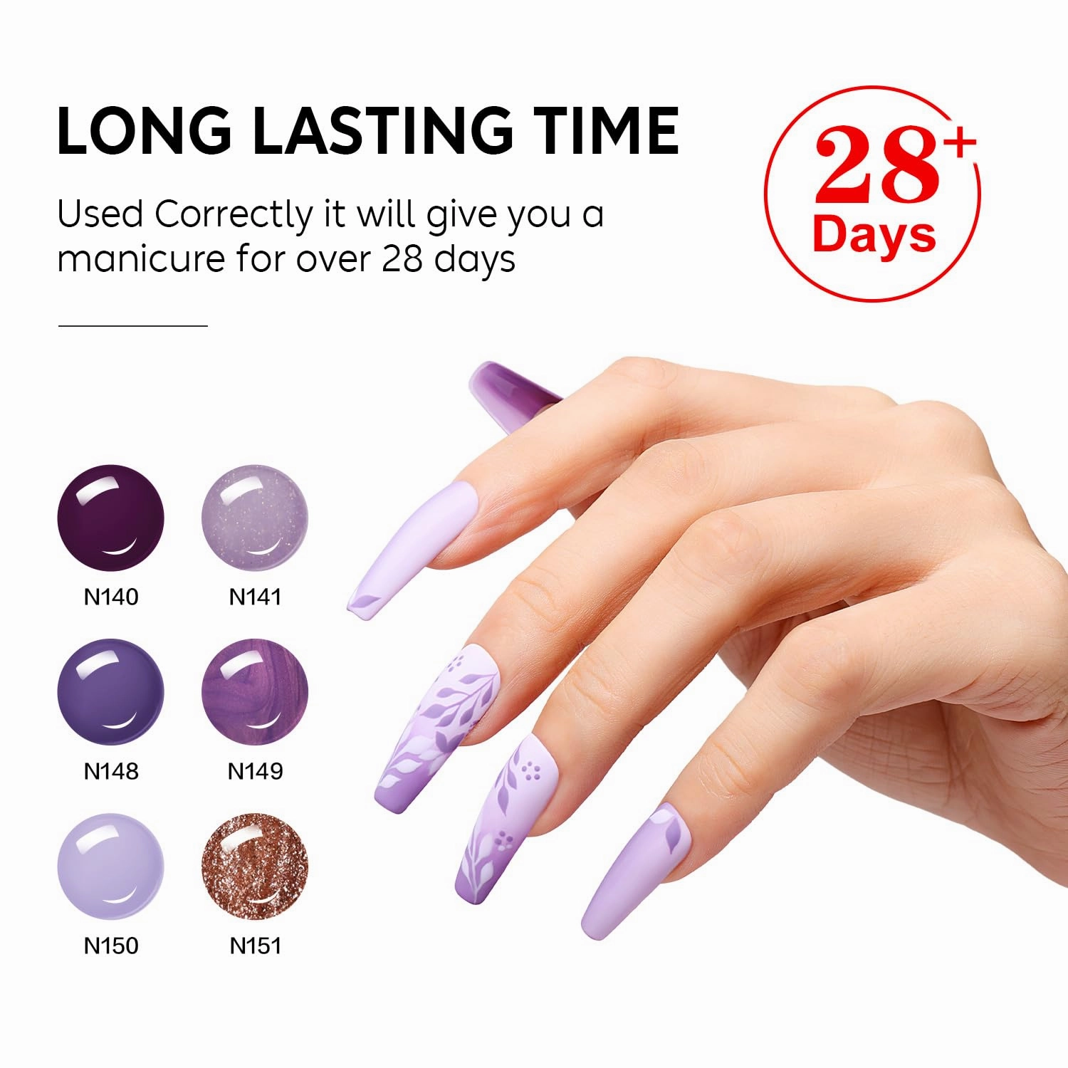 Gel Nail Polish 6 Pcs 8ml Purple Lilac Violet Color Soak Off LED U V Gel Nail Kit Manicure DIY Home for Women