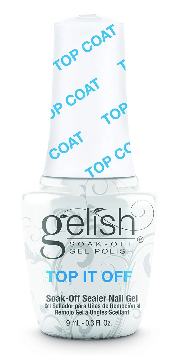 Gelish MINI 9mL Essentials Value Pack – LED/UV Cure, Long-Lasting, Chip-Resistant, Professional Gel Nail Kit for Manicures (Top It Off Trio)