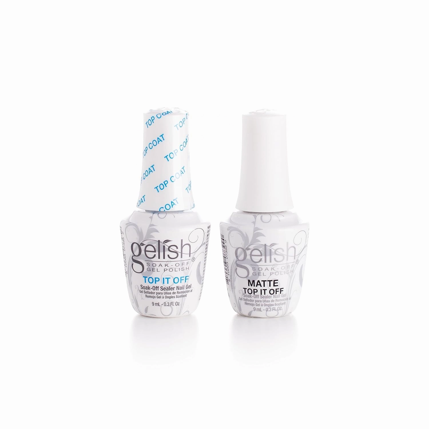 Gelish MINI 9mL Essentials Value Pack – LED/UV Cure, Long-Lasting, Chip-Resistant, Professional Gel Nail Kit for Manicures (Top It Off & Matte Top It Off Duo)