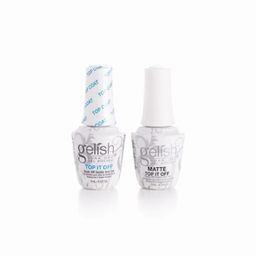Gelish MINI 9mL Essentials Value Pack – LED/UV Cure, Long-Lasting, Chip-Resistant, Professional Gel Nail Kit for Manicures (Top It Off & Matte Top It Off Duo)