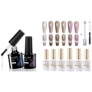 Gellen Base and Top Coat & 6 Color Gel Nail Polish