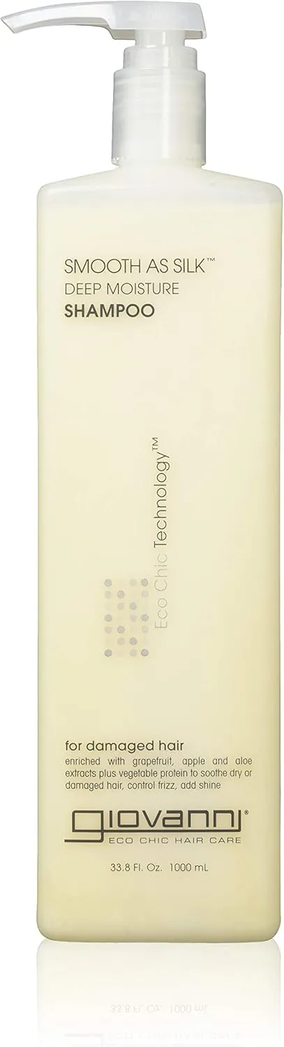 GIOVANNI COSMETICS- Eco Chic Smooth As Silk Shampoo- Deep Moisture For Damaged Hair (33.8 Fl. Ounce)