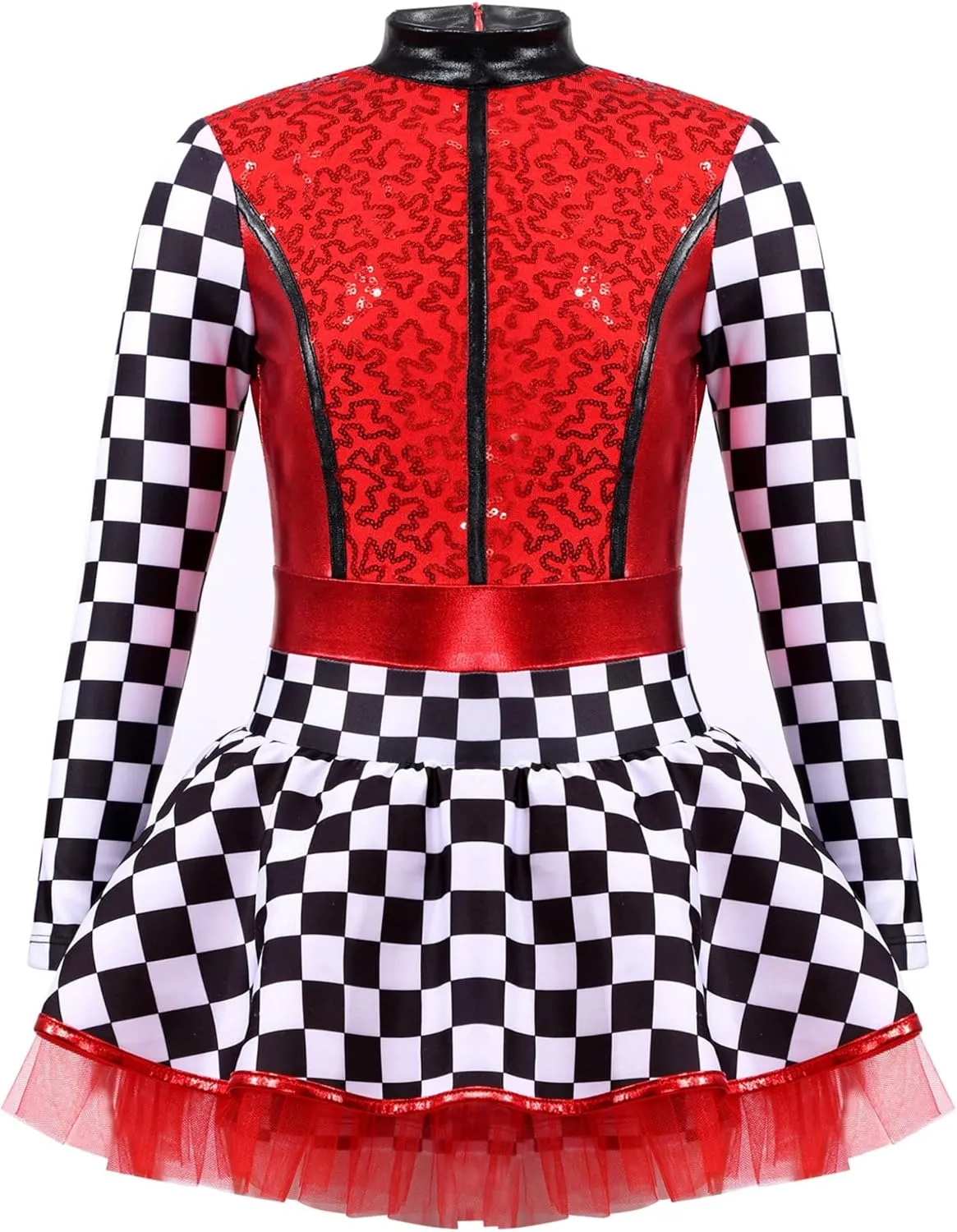 Girls Racing Driver Costume Kids Cosplay Race Car Driver Outfit Shiny Sequins Jumpsuit Halloween Fancy Dress
