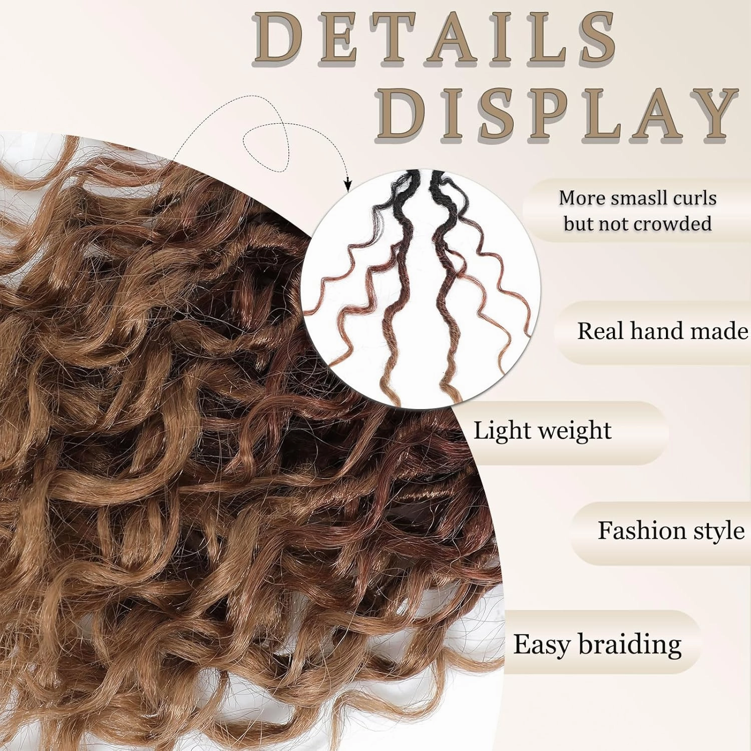Goddess Locs Crochet Hair 10inch,9 Pakcs Boho Locs Crochet Hair,Faux Locs Crochet Hair for Black Women,Soft Locs With Curly Ends Pre Looped Crochet Braids(10inch(pack of 9),1B/33/30)