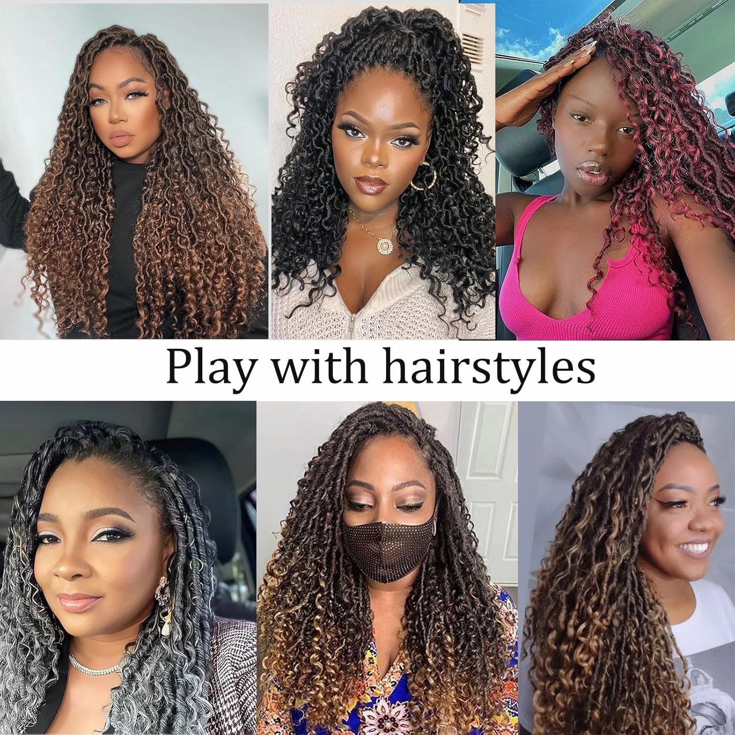 Goddess Locs Crochet Hair 10inch,9 Pakcs Boho Locs Crochet Hair,Faux Locs Crochet Hair for Black Women,Soft Locs With Curly Ends Pre Looped Crochet Braids(10inch(pack of 9),T/purple)