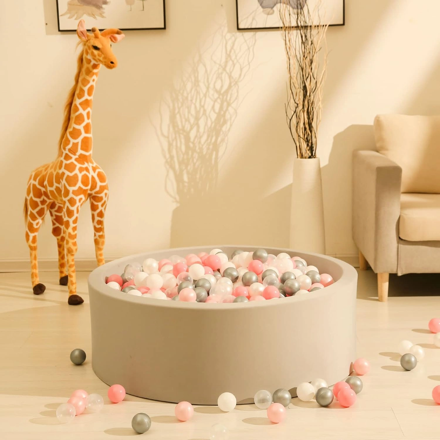 GOGOSO Ball Pit Balls for Toddles Kids Plastic Ballpits Accessories Crush Proof Durable Fun Shape Play Baby Bath Toys 50 100 200 500 1000