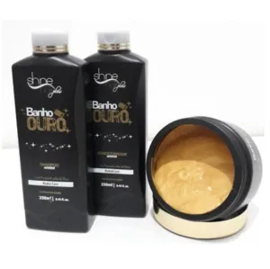 Gold Bath Nanoparticles Softness Nourishing Treatment Kit 3x250 - Shine Hair