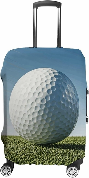 Golf Ball Luggage Cover Tsa Approved Suitcase Covers for Luggage Elastic Washable Suit Case Covers Anti-Scratch Travel Luggages Sleeve Suitcase Protector Fits 19-30 Inch Case(M)