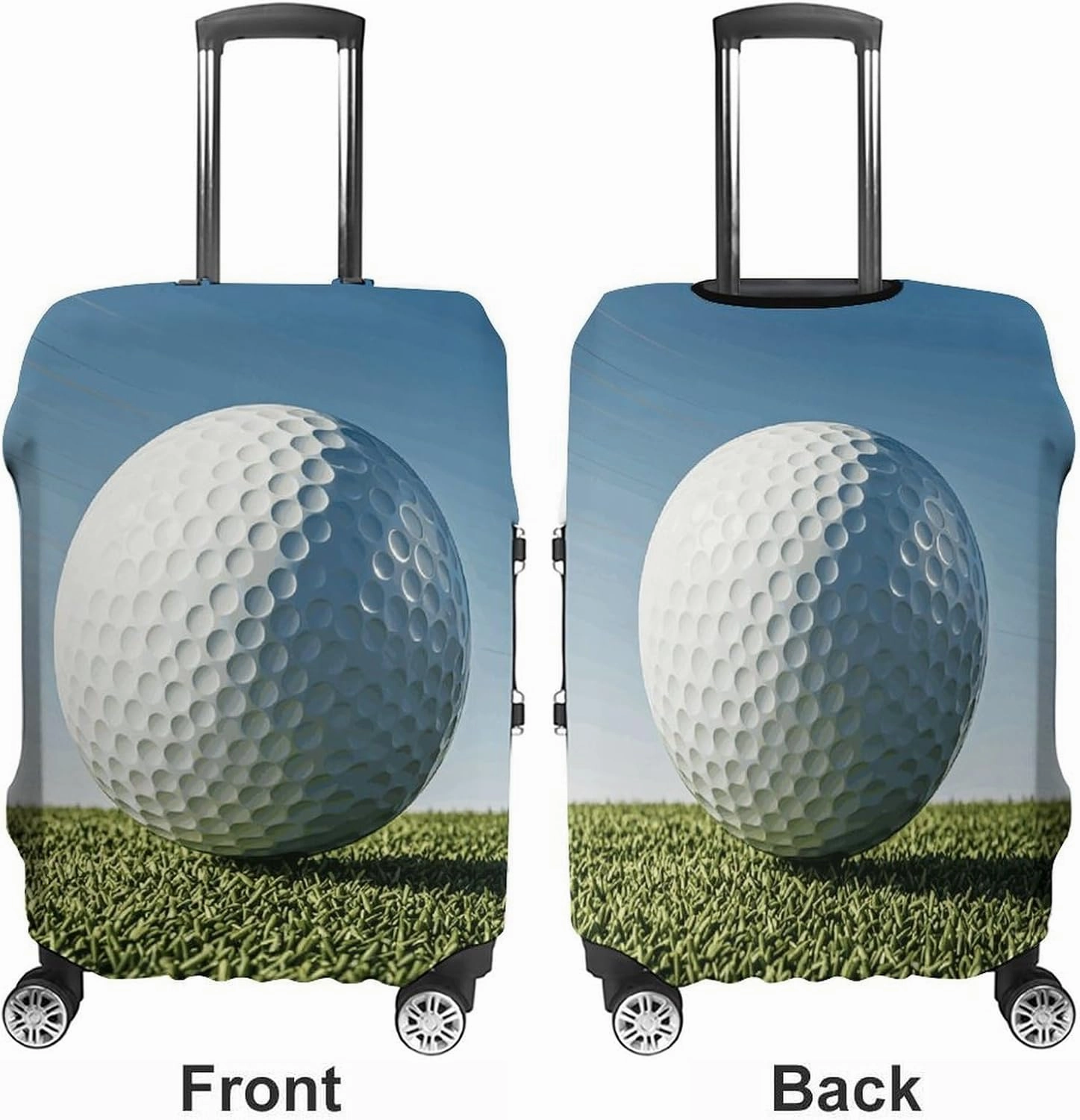 Golf Ball Luggage Cover Tsa Approved Suitcase Covers for Luggage Elastic Washable Suit Case Covers Anti-Scratch Travel Luggages Sleeve Suitcase Protector Fits 19-30 Inch Case(M)