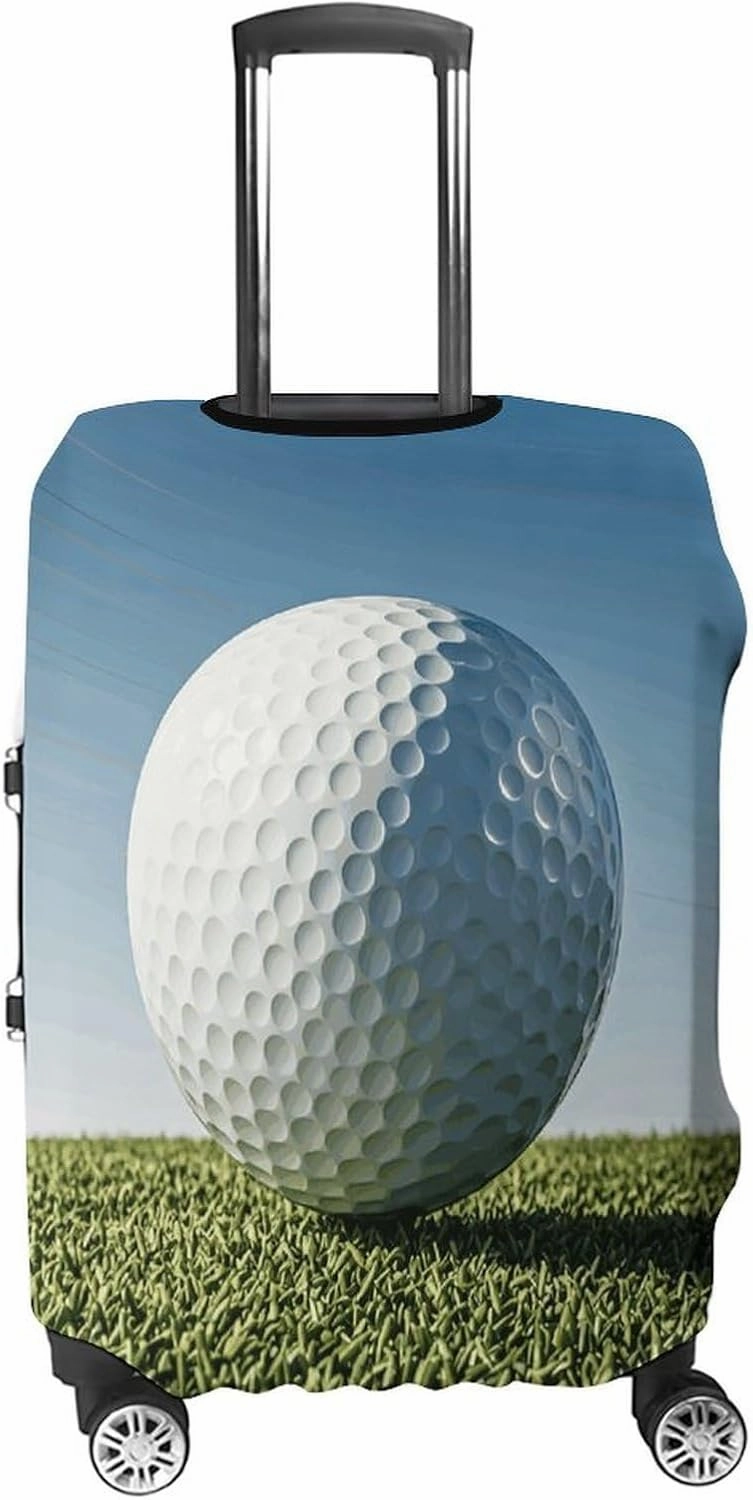 Golf Ball Luggage Cover Tsa Approved Suitcase Covers for Luggage Elastic Washable Suit Case Covers Anti-Scratch Travel Luggages Sleeve Suitcase Protector Fits 19-30 Inch Case(M)
