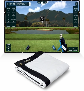 Golf Impact Screen - White Projector Screen for Golf Simulator for Home, Heavy Duty and Durable Display Screen, Golf Simulator Screen, HD Projector Screen for Golf Practice