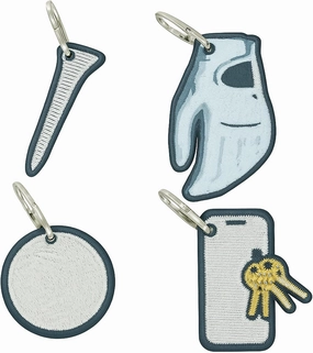 Golf Zipper Bag Tags – Set of 4 Fabric Golf-Themed Zipper Pulls – Includes Golf Ball, Glove, Tee, and Phone Tag – Stylish and Functional Golf Bag Accessories