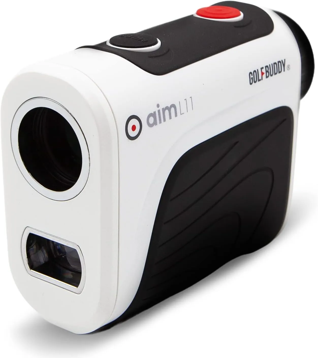GOLFBUDDY Aim L11 Golf Laser Rangefinder, Slope Compensation, Ergonomic, Light Weight, Sporty Design, Slope-Adjusted Distance, Vibration Alert, 3 Targeting Mode, 6X Bright Magnification, Hard Case