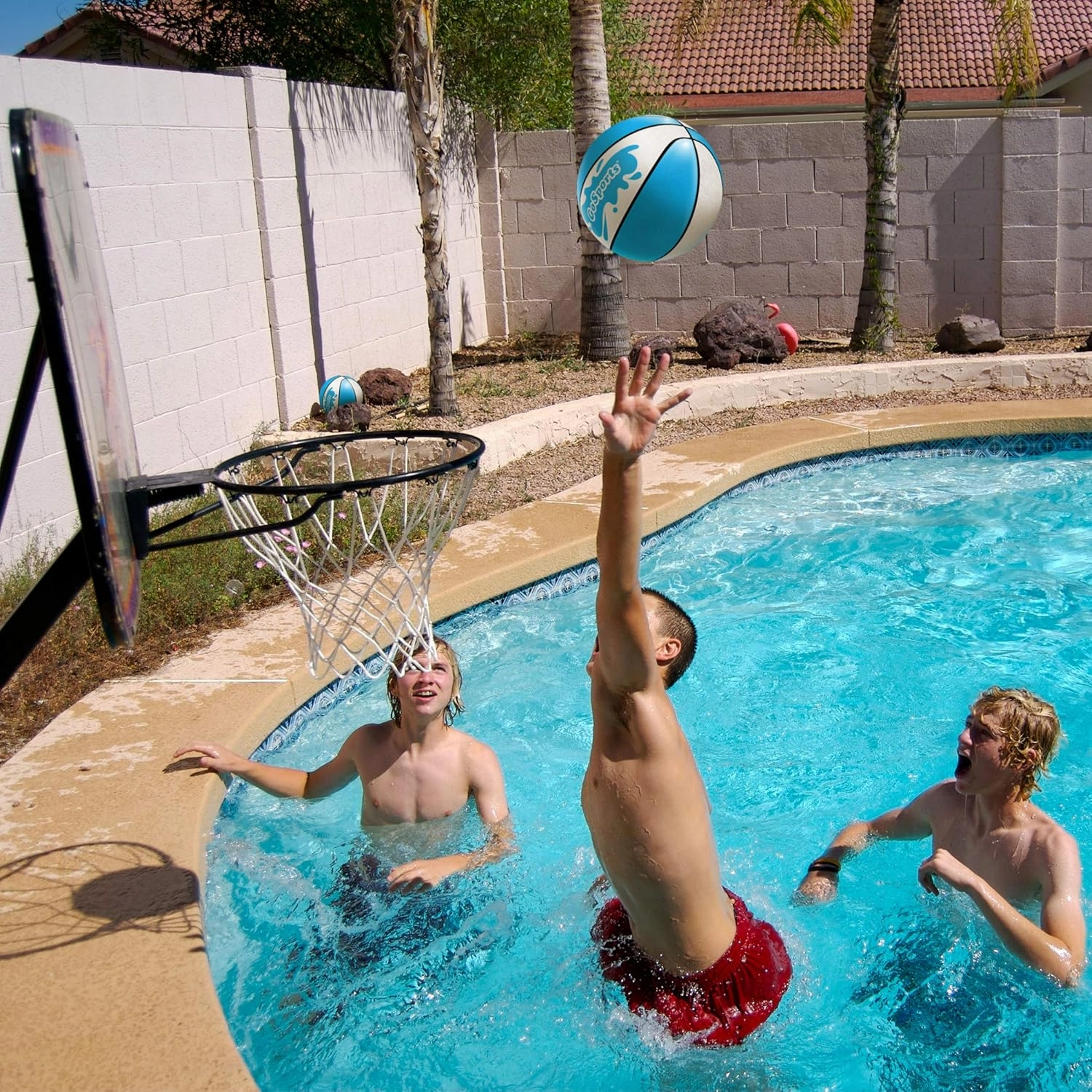 GoSports Water Basketballs 2 Pack - Choose Between Size 3 and Size 6, Great for Swimming Pool Basketball Hoops