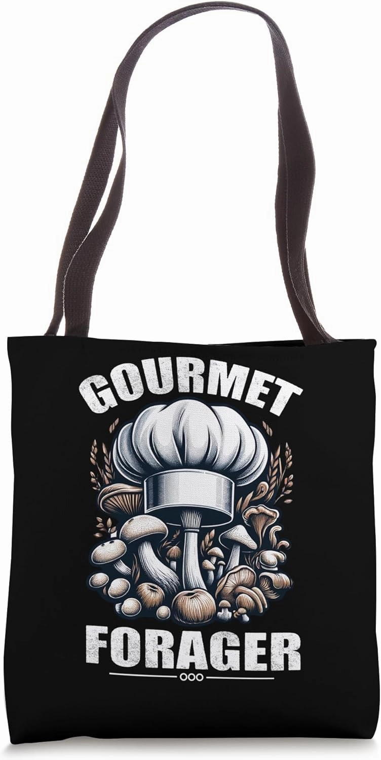 Gourmet Forager Chef Hat & Mushrooms Culinary Mycology Tote Bag