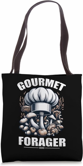 Gourmet Forager Chef Hat & Mushrooms Culinary Mycology Tote Bag