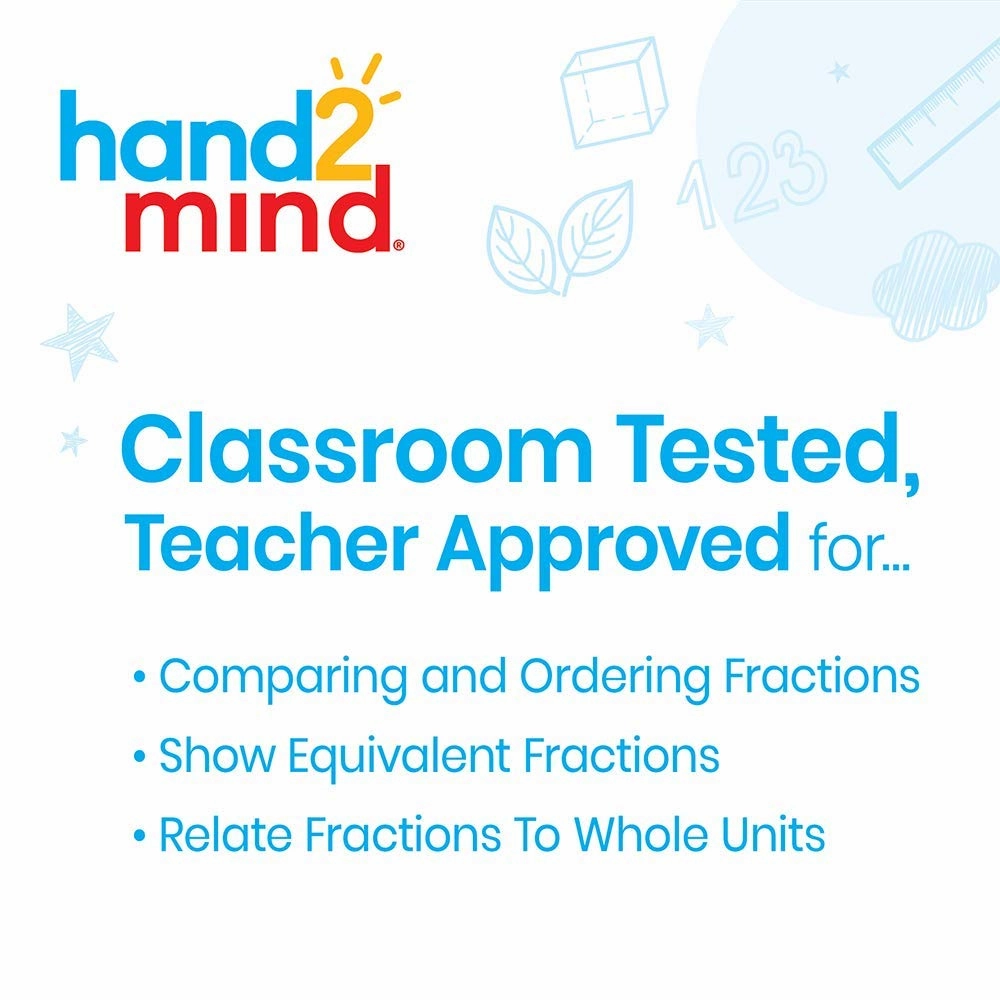 hand2mind Plastic Rainbow Fraction Tower Equivalency Cubes Montessori Math Materials for Kids to Learn Fraction Equivalence Math Manipulatives 4th Grade, Homeschool Supplies (Set of 15)