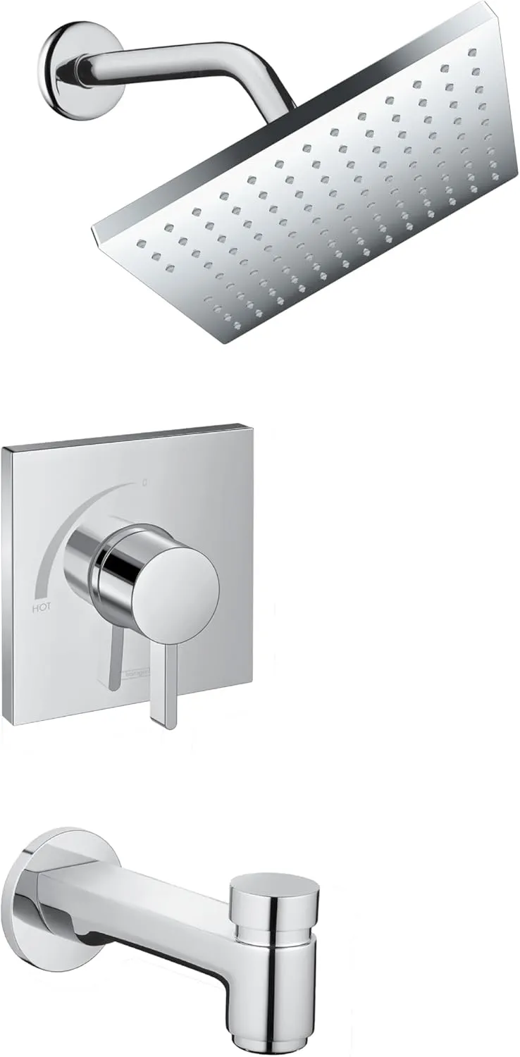 hansgrohe Vernis Blend Shower Set 1.75 GPM, 1-Spray Full Shower Trim Kit in Chrome, 04962000
