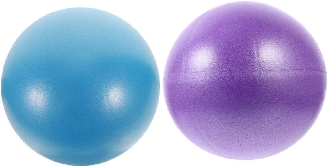 Happyyami 2 Pack Pilates Ball Large Yoga Ball 9 Inches for Posture Correction Comfortable PVC for Yoga and Fitness