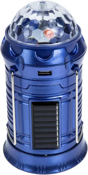 Happyyami Camping Light Solar Fan Rechargeable Lantern Led Tent Plug 90°Adjustable