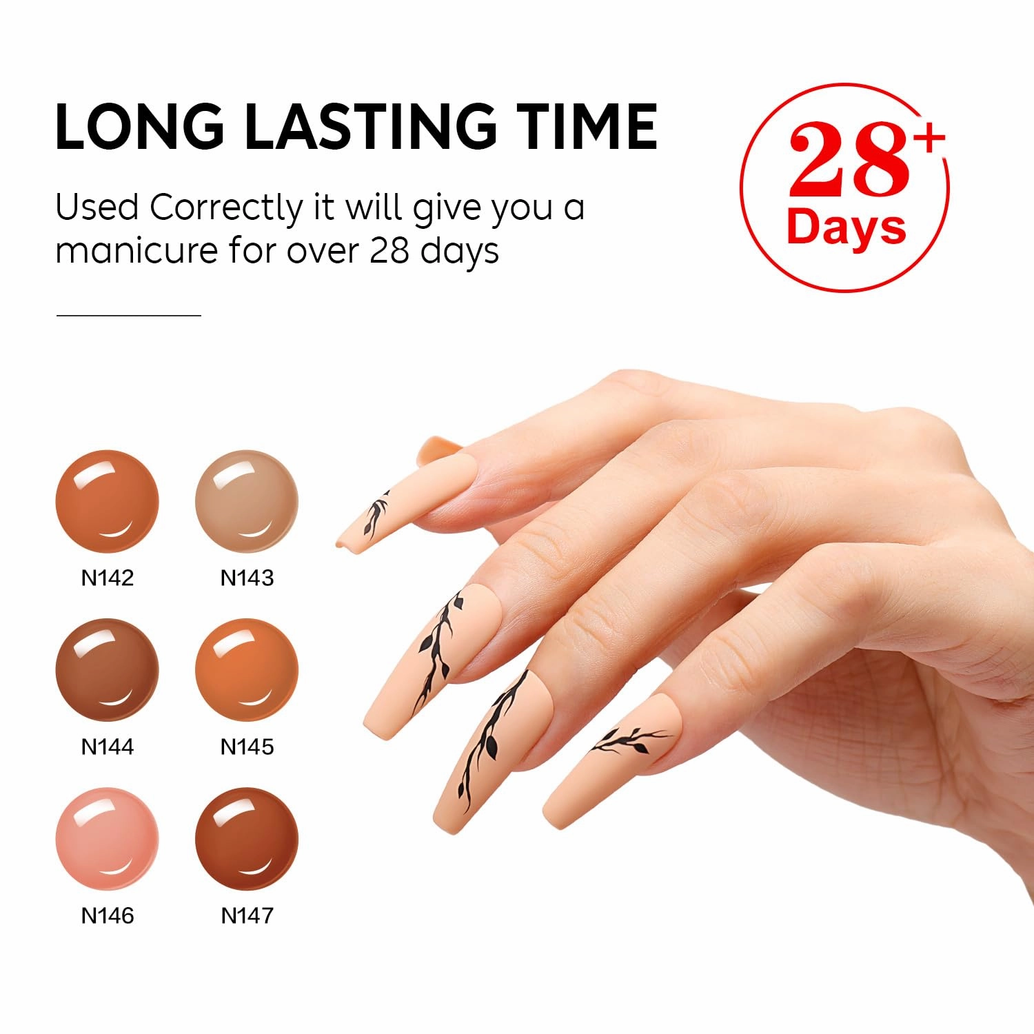 Hema Free Cruelty Free Vegan Gel Nail Polish 6 Pcs 8ml Fall Color Soak Off LED U V Gel Nail Kit Manicure DIY Home for Women